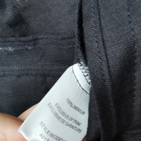 MEDIUM BLU9 100% Linen Black Pants NWT - Picture 2 of 15